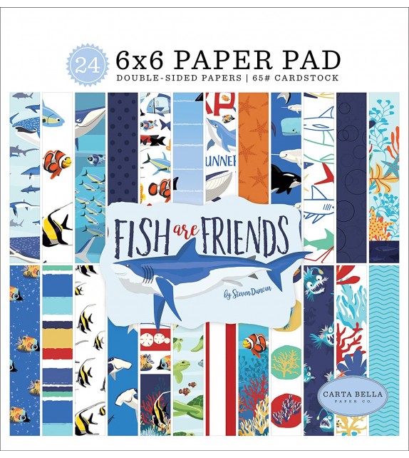 Carta Bella FISH ARE FRIENDS 6x6 Inch Paper Pad