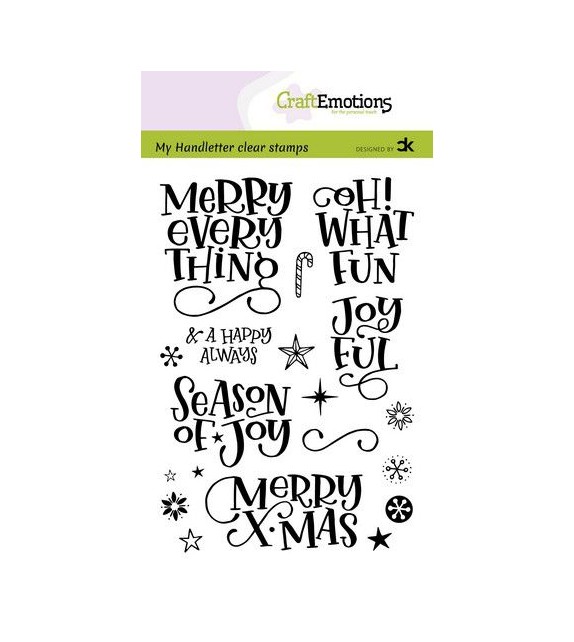 CraftEmotions clearstamps A6 - handletter - Merry X-mas