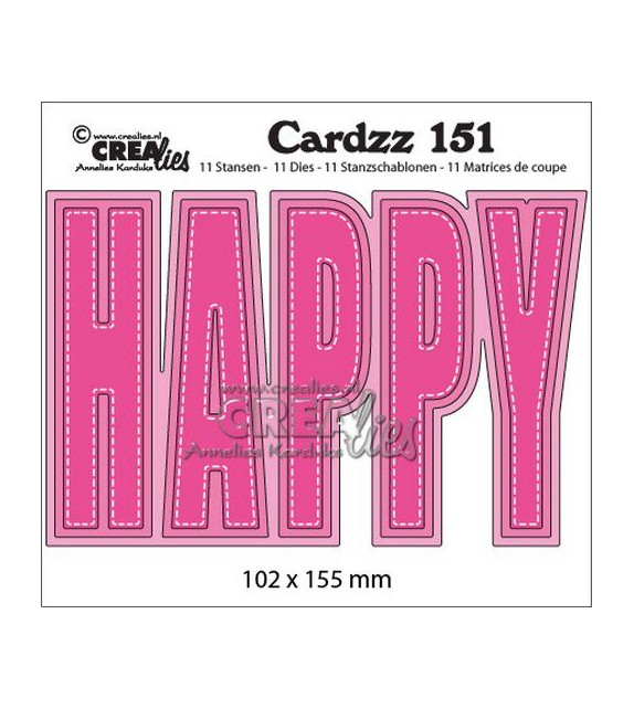 Crealies Cardzz no 151 HAPPY