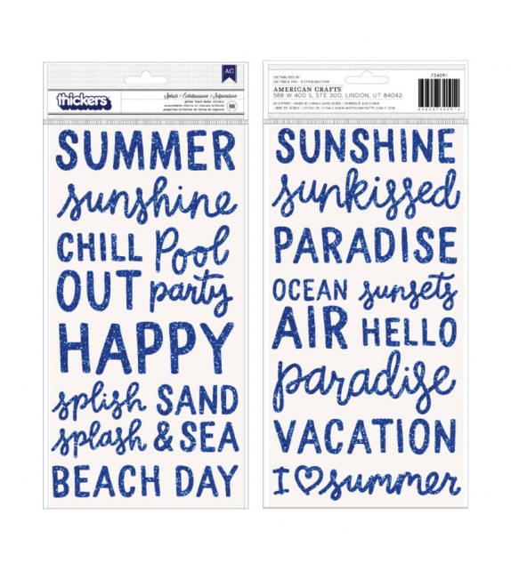 THICKERS OH SUMMERTIME FOIL LETTERS - AMERICAN CRAFTS