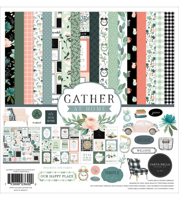 Carta Bella Gather At Home 12x12 Inch Collection Kit