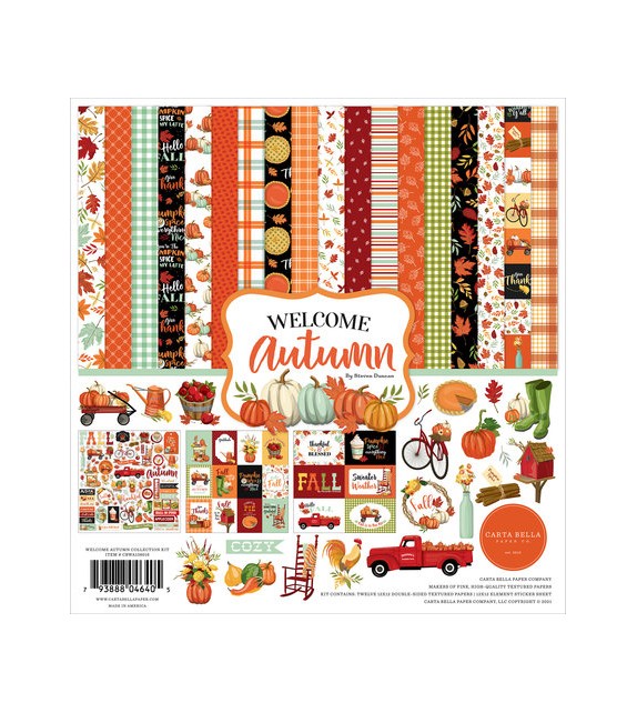 Carta Bella Welcome Autumn 12x12 Inch Collection Kit