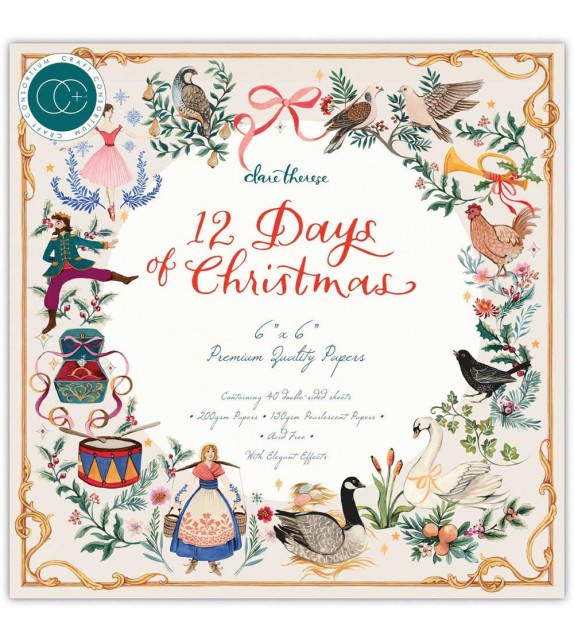 Craft Consortium - 12 Days of Christmas 6x6 Inch Paper Pad