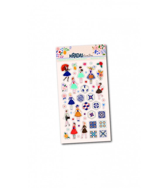 Basic Crea - Puffy stickers  "Miradas"