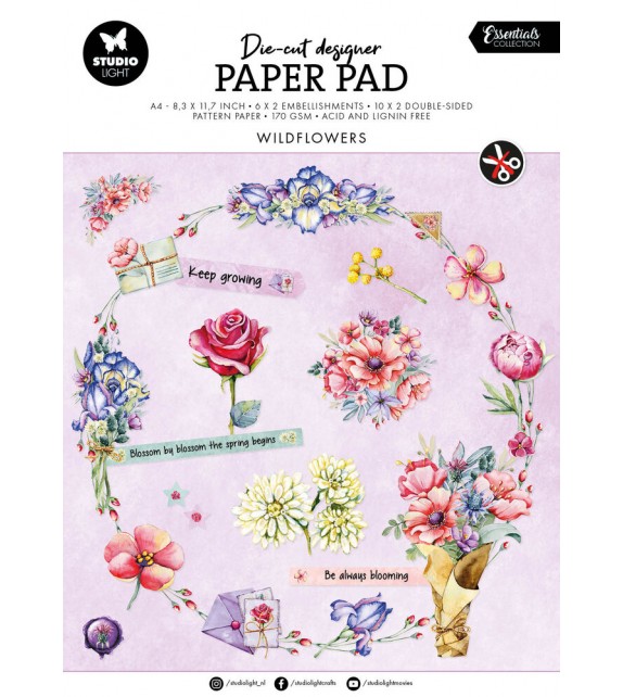 Wildflowers A4 Die-Cut Designer Paper Pad